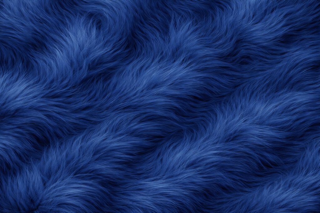 Blue fur background.